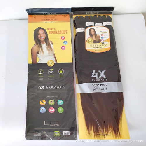 Professional pre stretched braid Pre - Stretched Braiding Hair Perm Yaki Jumbo Braids Synthetic Hair Easy Prestreched Hair